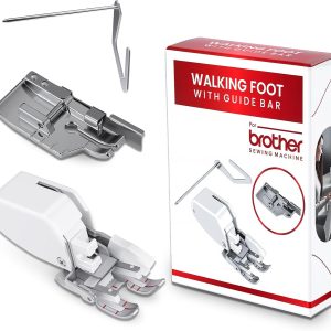 Walking Foot for Brother, Singer, Janome & All Low Shank Sewing Machines - Universal Fit Presser Foot Kit for Quilting, Bag Making, Home Decor - 1