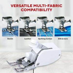 Walking Foot for Brother, Singer, Janome & All Low Shank Sewing Machines - Universal Fit Presser Foot Kit for Quilting, Bag Making, Home Decor - 4