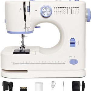Beginner-Friendly Mini Sewing Machine with 12 Built-in Stitches, Sewing Machine with Foot Pedal, Portable, High-Low Speeds, Perfect for Sewing Enthusiasts - 1
