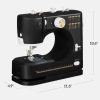 Best Choice Products Sewing Machine for Beginners, 55-Piece Kit, w- 16 Built-in Stitch Patterns, Double Stitching, Foot Pedal, Storage Drawer, 6V - Black-Gold - 2