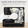 Best Choice Products Sewing Machine for Beginners, 55-Piece Kit, w- 16 Built-in Stitch Patterns, Double Stitching, Foot Pedal, Storage Drawer, 6V - Black-Gold - 6