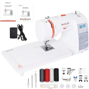 Poolin EOC02 Sewing Machine,Computerized Full Featured Machine Sewing with 200 Stitches,7 Feet,LCD Display,Wide Table,Sewing Machine for Beginners,(EOC2720) - 1