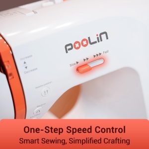Poolin EOC02 Sewing Machine,Computerized Full Featured Machine Sewing with 200 Stitches,7 Feet,LCD Display,Wide Table,Sewing Machine for Beginners,(EOC2720) - 3