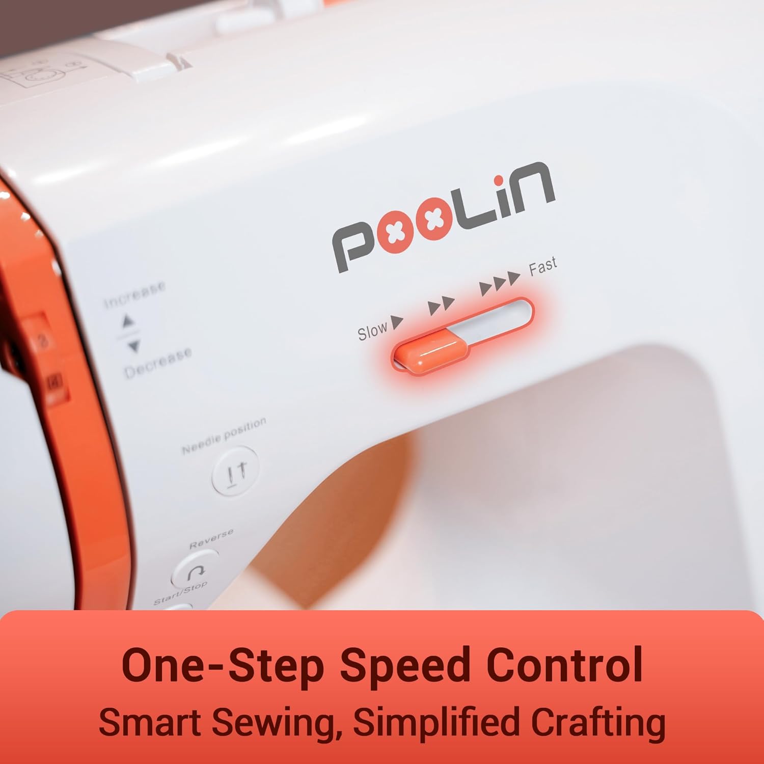 Poolin EOC02 Sewing Machine,Computerized Full Featured Machine Sewing with 200 Stitches,7 Feet,LCD Display,Wide Table,Sewing Machine for Beginners,(EOC2720) - 3