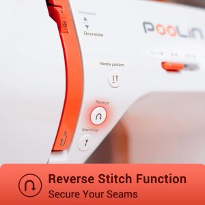 Poolin EOC02 Sewing Machine,Computerized Full Featured Machine Sewing with 200 Stitches,7 Feet,LCD Display,Wide Table,Sewing Machine for Beginners,(EOC2720) - 4