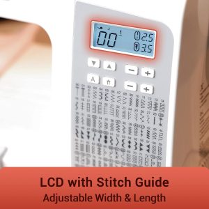 Poolin EOC02 Sewing Machine,Computerized Full Featured Machine Sewing with 200 Stitches,7 Feet,LCD Display,Wide Table,Sewing Machine for Beginners,(EOC2720) - 6
