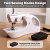 Portable Cordless Handheld Sewing Machine, 2 Modes for Two-Thread Stitching. Ideal Sewing Machine for Beginners. Mini for Home, Travel, DIY, Mending - 4