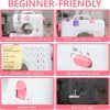 Portable Sewing Machine for Beginners – 12 Built-in Stitch Options, Adjustable 2-Speed Foot Pedal, LED Sewing Light, and 32 Color Thread Kit – Ideal for Home Sewing, Alterations & DIY Projects - 3
