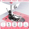 Portable Sewing Machine for Beginners – 12 Built-in Stitch Options, Adjustable 2-Speed Foot Pedal, LED Sewing Light, and 32 Color Thread Kit – Ideal for Home Sewing, Alterations & DIY Projects - 5