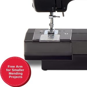 SINGER® M1000 Mending Machine (Black) with Accessories - 4 Built in Stitches deliver 32 Stitch Applications - Compact, Lightweight, Portable - Great for Light to Medium Weight Fabrics & Repairs - 6