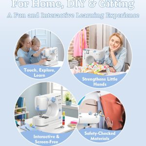 Sewing Machine for Beginners, 16 Built-In Stitches, Small Sewing Machine with Accessory Kit, 2-Speed, Foot Pedal, Storage Drawer, Portable Tabletop Full-Feature Design for Home DIY - 8