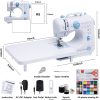 Sewing Machine for Beginners with Extension Table Portable Large Heavy Duty Sewing Machines Kit Supplies 12 Built-in Stitches with Needles Assorted Thread Kit Starter Kit Easiest - 9