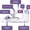 Bernette b79 Yaya Han Edition - Computerized Sewing & Embroidery Machine with Touchscreen, Dual Feed, and Large Embroidery Area - Includes Pressure Feet & Software - 9