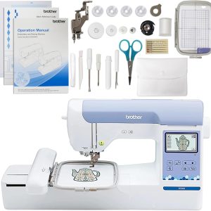 Brother PE900 5 x 7 Embroidery Machine with 5pc Embroidery Hoop Set, Embroidery Threads, & Accessories - 2