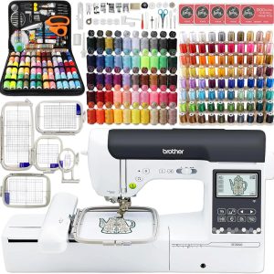Brother SE2000 5 x 7 Combo Embroidery & Sewing Machine All-in-One Bundle with 5pc Hoop Set, Embroidery Threads, Sewing Threads & 200+ Accessories - 1