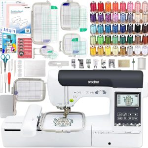 Brother SE2000 5 x 7 Combo Embroidery & Sewing Machine with 5pc Embroidery Hoop Set, Embroidery Threads & Accessories Kit - 1