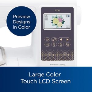 Brother SE700 Sewing and Embroidery Machine with Hoop Area - Touchscreen, USB Port, and Wireless Connectivity - 135 Built-in Designs & 103 Stitches Bundle with Sewing Accessories - 2