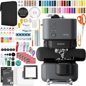 Brother Skitch PP1 4 x 4 Embroidery Machine with 200+ Accessories Including Thread, Needles, and Tools - 1