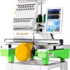 Smartstitch S-1501 Commercial Embroidery Machine with 15 Needles,14x20 Embroidery Area,1200SPM Max Speed,12 Touch Screen, Wifi available, capable of embroidering on 3D Caps, Flat, T-shirt - 1