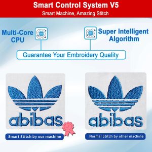 Smartstitch S-1501 Commercial Embroidery Machine with 15 Needles,14x20 Embroidery Area,1200SPM Max Speed,12 Touch Screen, Wifi available, capable of embroidering on 3D Caps, Flat, T-shirt - 6