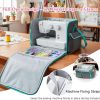 with Wheels, Large Rolling Bag with Detachable Foldable Dolly, Heavy Duty Embroidery Tote for Brother Singer Janome Standard – 5