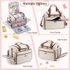 AMOIGEE – Duty Bag with Thick Padded Bottom, Tote Fits Most Standard Machines Compatible with Singer, Brother, Janome – 4