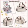 AMOIGEE – Duty Bag with Thick Padded Bottom, Tote Fits Most Standard Machines Compatible with Singer, Brother, Janome – 4