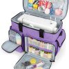 CURMIO Sewing Machine Case, Universal Travel Bag Compatible for Singer, Brother, Janome and most standard sewing machines, Purple(Bag Only) - 1