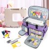 CURMIO Sewing Machine Case, Universal Travel Bag Compatible for Singer, Brother, Janome and most standard sewing machines, Purple(Bag Only)