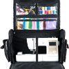 Everything Mary XXL Rolling Sewing Machine Case – Black Floral Wheeled Craft Bag – Compatible with Large Brother & Singer Machines – Durable Travel Storage Tote