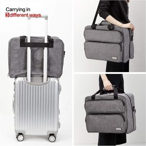 Alternative view of HOMEST Sewing Machine Carrying Case, Universal Tote Bag with Shoulder Strap Compatible with Singer, Brother, Janome, Grey (Patent Design)