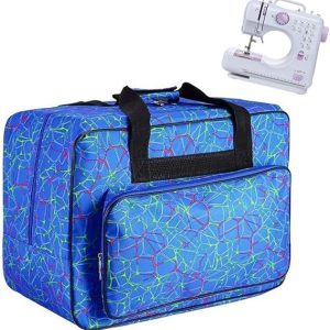 Sewing Machine Carrying Case Tote Bag, Nylon Carry Bag, Padded Storage Cover Carrying Case with Pockets and Handles, Suitable for Most Standard Singer, Brother, Janome - 1
