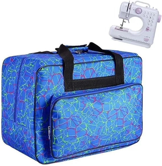 Sewing Machine Carrying Case Tote Bag, Nylon Carry Bag, Padded Storage Cover Carrying Case with Pockets and Handles, Suitable for Most Standard Singer, Brother, Janome