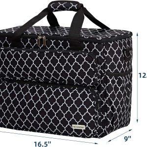 Alternative view of Sewing Machine Carrying Case, Universal Travel Tote Bag with Shoulder Strap for Singer, Brother, Janome and Accessories, Lantern Black
