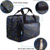 TLBTEK Black Sewing Machine Carrying Case,Universal Canvas Carry Tote Bag,Portable Padded Storage Dust Cover with Pockets for Sewing Machine