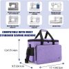 Yarwo Sewing Machine Carrying Case with Thicken Bottom Board, Universal Sewing Machine Tote Compatible with Most Standard Sewing Machine and Accessories, Purple