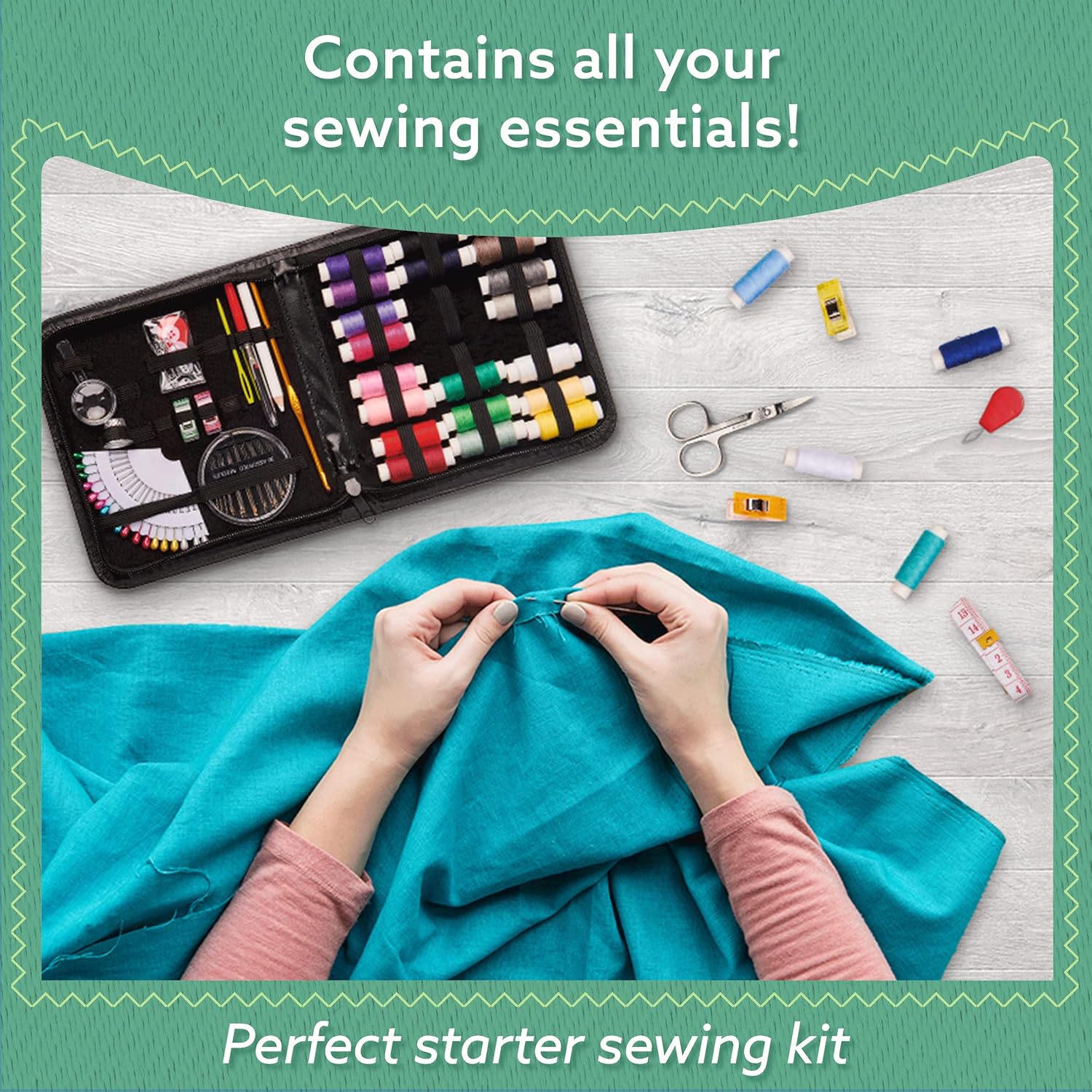 ARTIKA Sewing Kit for Adults and Kids (94 PCS) - Small Beginner Set w/Multicolor Thread, Needles, Scissors, Thimble & Clips - Emergency Repair and Travel Kits - Sewing Accessories and Supplies - Image 8