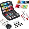 Amazon Basics Portable Travel Sewing Kit for Adults, Includes Threads, Needles, Scissors, Buttons, Thimbles, Measuring Tape, Threader, Seam Ripper and Safety Pins, Black - 1