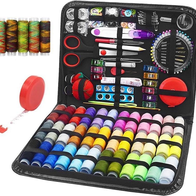 FNV Sewing kit, 229 pcs Sewing Accessories, Friendly for Beginner and Professional for Worker, Suitable for Travel, Home, School and DIY Gift, Needles, Scissors, 41XL Thread Spools - 1