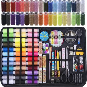INSCRAFT Sewing Kit, 200 Premium Sewing Supplies, 41 XL Thread Spools, Suitable for Traveller, Adults, Beginner, Emergency, DIY and Home by INSCRAFT - 1