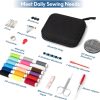 OKOMER 87 Pcs Sewing Kit with Embroidery Supplies, Complete Premium Sewing Repair Set with Needle Thread Scissors, Portable Travel Kit for Adults Beginners Home DIY, Gift for Mother and Grandma