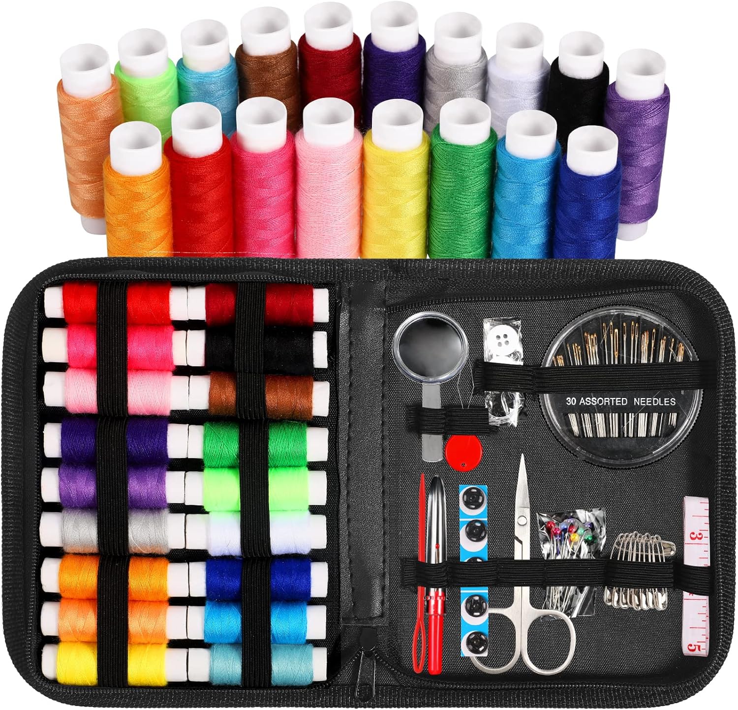 Sewing Kit for Adults,Marcoon Needle and Thread Kit with Sewing Supplies and Accessories Contains Scissors, Measure Tape,Seam Ripper,Suitable for Home, Travel, Beginner, Emergency - 1