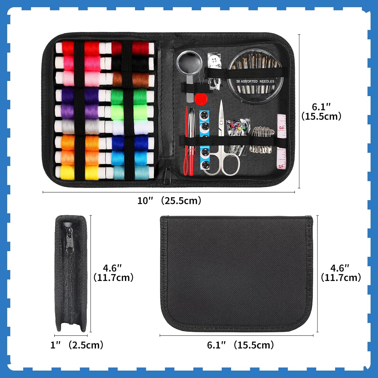 Sewing Kit for Adults,Marcoon Needle and Thread Kit with Sewing Supplies and Accessories Contains Scissors, Measure Tape,Seam Ripper,Suitable for Home, Travel, Beginner, Emergency - Image 4