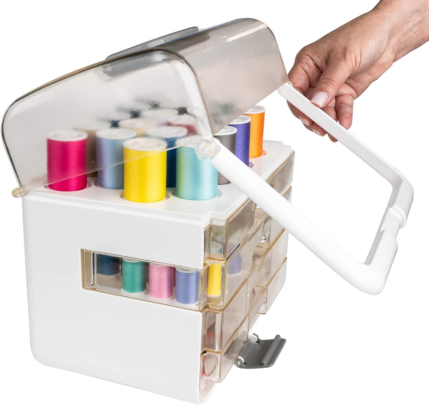 Singer Sew-It-Goes, 224 Piece - Sewing Kit & Craft Organizer - Sewing Case Storage with Machine Sewing Thread, White - Image 9