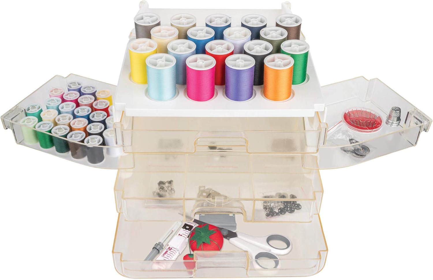 Singer Sew-It-Goes, 224 Piece - Sewing Kit & Craft Organizer - Sewing Case Storage with Machine Sewing Thread, White - Image 5