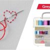 Singer Sew-It-Goes, 224 Piece - Sewing Kit & Craft Organizer - Sewing Case Storage with Machine Sewing Thread, White