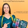 Vellostar Sewing Kit for Adults & Beginners – Portable Needle & Thread Travel Kit w/ 24 Thread Colors, Needles, Scissors & Sewing Supplies for Emergency Clothing Repairs, Buttons, & Home Mending
