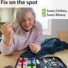 Vellostar Sewing Kit for Adults & Beginners – Portable Needle & Thread Travel Kit w/ 24 Thread Colors, Needles, Scissors & Sewing Supplies for Emergency Clothing Repairs, Buttons, & Home Mending