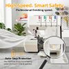 360 Upgraded Serger Overlock Sewing Machine with Wide-Open Threading, 12 Built-in Stitches, 2/3/4 Thread Capability, 1300 SPM High Speed, Differential Feed, Pro Overlocker for Tailors & Pros