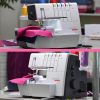 Bernette B68 Airlock Serger with easy air threading, overlock coverstitch combo, high-speed stitching, LED lighting, adjustable stitch length, heavy-duty design, perfect for quilting and beginners.